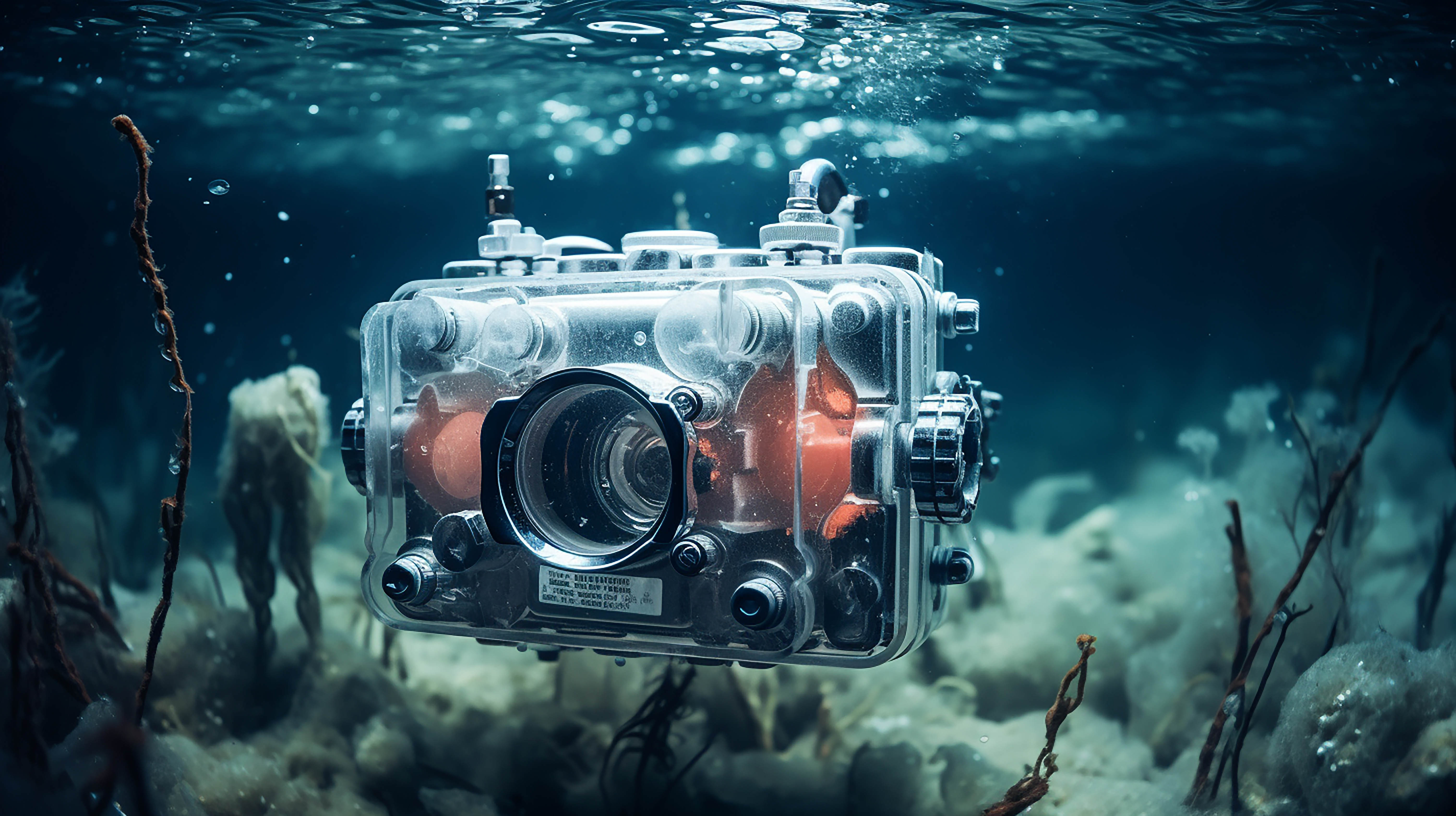Caméra en immersion dans l'eau
